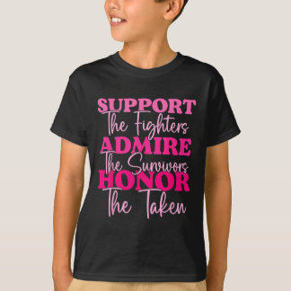 T-shirt Soutien pour le cancer du sein Admirez le cancer d