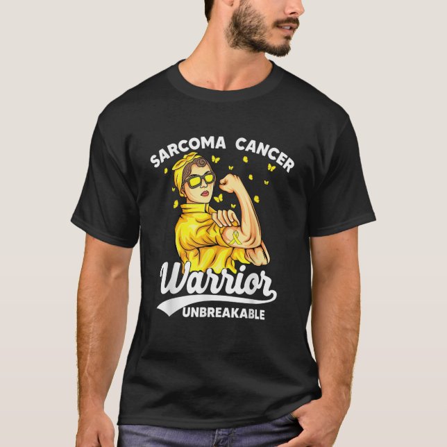 T-shirt soutien Sarcoma Cancer Guerrier Sarcoma indestruct (Devant)