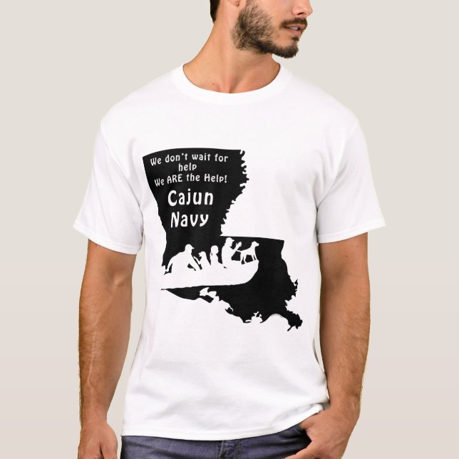 T-shirt Soutien Secourt de la Marine Louisiana Cajun (Devant)