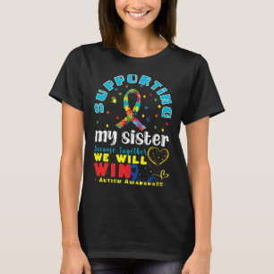 T-shirt Soutien Soeur Coeur Sensibilisation sur l'autisme