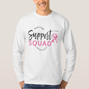T-shirt Soutien Squad Cancer du Sein Ruban rose