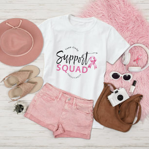 T-shirt Soutien Squad Cancer du Sein Ruban rose
