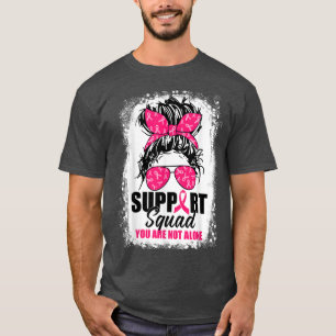 T-shirt Soutien Squad Messy Bun Guerrier Cancer du sein Aw