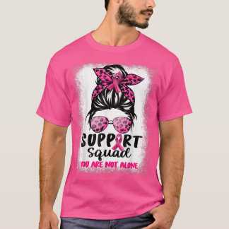 T-shirt Soutien Squad Messy Bun Guerrier Cancer du sein Aw