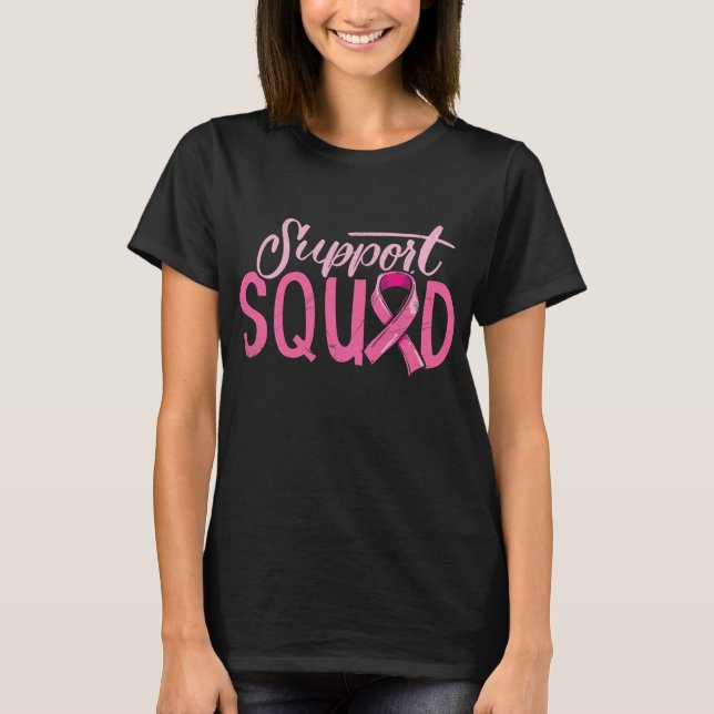 T-shirt Soutien Squad Pink Ribbon Sensibilisation au cance (Devant)