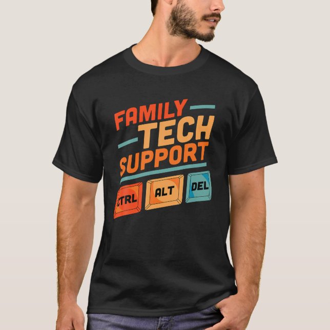 T-shirt Soutien technique à la famille Ctrl Alt Del Contrô (Devant)