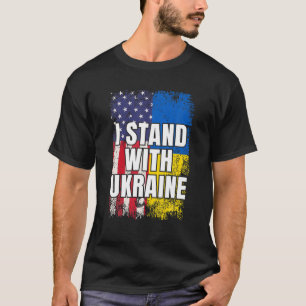 T-shirt Soutien vintage L'Ukraine Je Prends Position Avec
