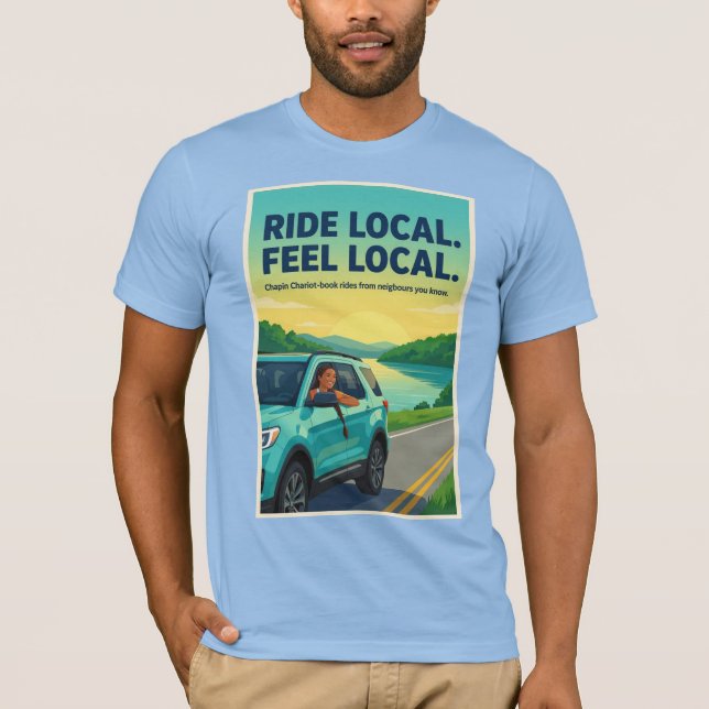 T-shirt Soutient l'effort local : Chaque vente aide (Devant)