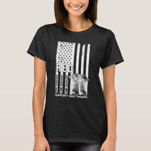 T-shirt Souvenez-vous de tous les militaires déployés Red
