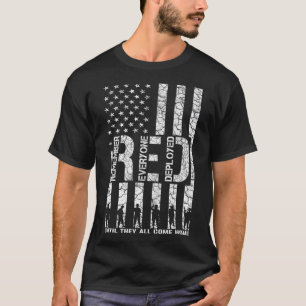 T-shirt Souvenez-vous de tous les vétérans déployés RED ve