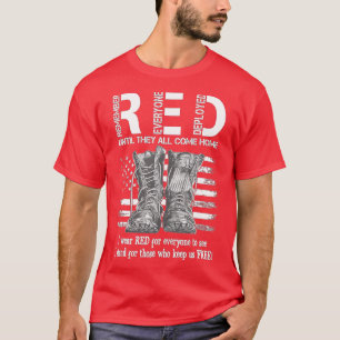 T-shirt Souvenez-vous de tous les vétérans déployés RED ve