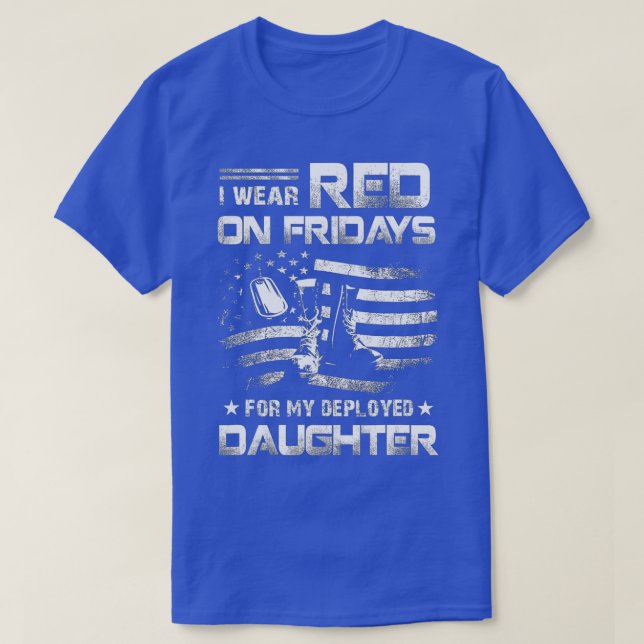 T-shirt Souvenez-vous de tous les vétérans déployés RED ve (Design devant)