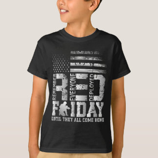 T-shirt Souvenez-vous de tout le monde déployé RED vendred
