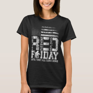 T-shirt Souvenez-vous de tout le monde déployé RED vendred