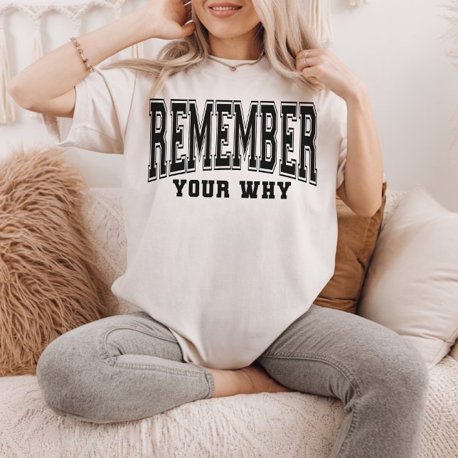 T-shirt Souvenez-vous de votre chemise Pourquoi pour conse (remember your why shirt, remember your why sweatshirt, motivational sweatshirt for women,)