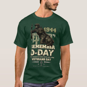T-shirt Souvenez-vous des anciens combattants de Jay 1944