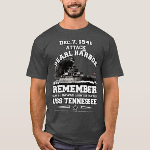T-shirt Souvenez-vous des vétérans de l'USS Tennessee BB43