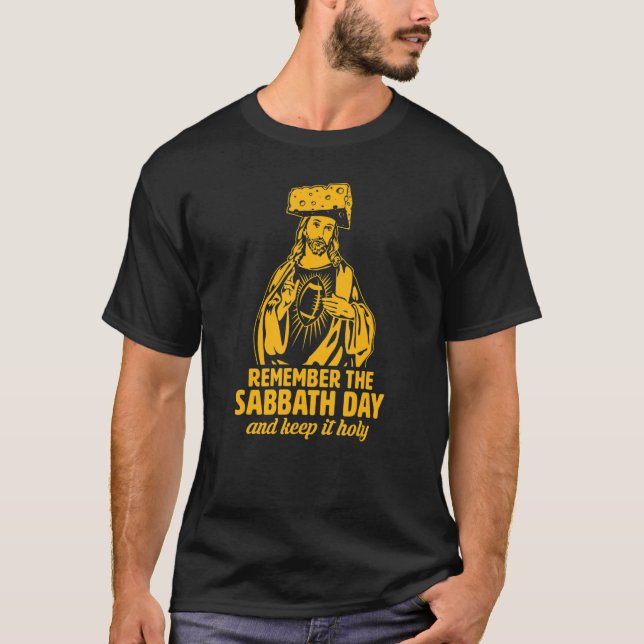 T-shirt Souvenez-vous du jour du sabbat u2013 Football (Devant)