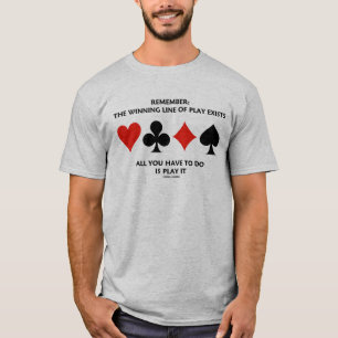 T-shirt Souvenez-vous : La Ligne De Jeu Gagnant Existe Tou