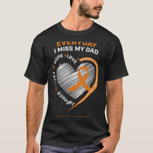 T-shirt Souvenir Affectueux En Mémoire Papa Père Leucémie