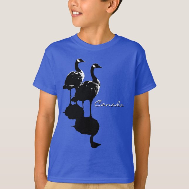 T-shirt Souvenir Canada pour enfants Chemise d'oie (Devant)
