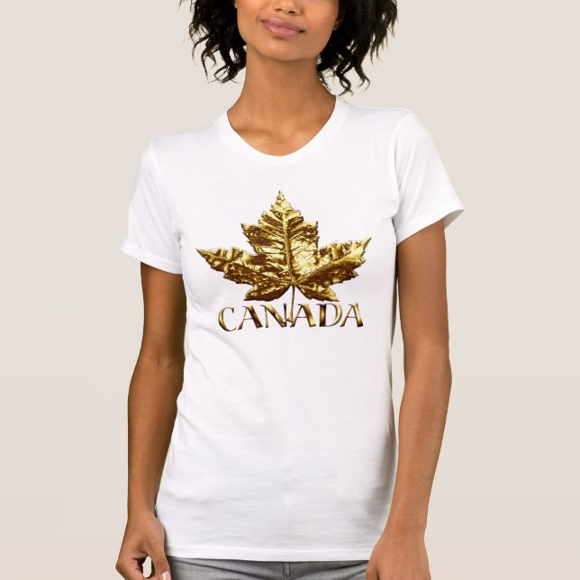 T-shirt Souvenir Canada pour femmes Feuille d'érab (Devant)