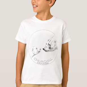 T-shirt Souvenir Churchill pour enfant Chemise Polar Ours 