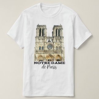T-shirt Souvenir de cathédrale de la France de Notre-Dame