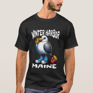 T-shirt Souvenir de frites françaises drôles de mouettes d