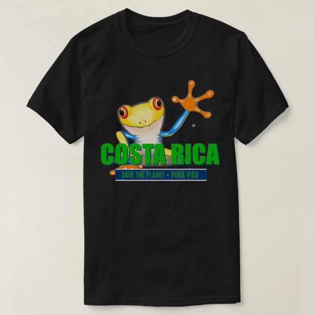 T-shirt Souvenir de la grenouille d'arbre du Costa Rica (Design devant)