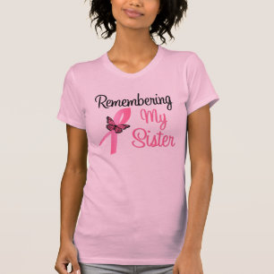 T-shirt Souvenir de ma soeur - Sensibilisation au cancer d