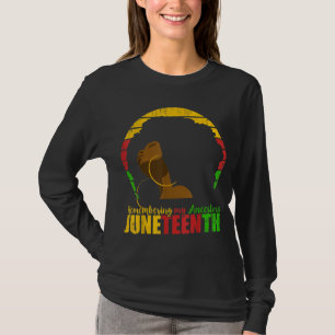 T-shirt Souvenir de mes ancêtres Junetten Liberté noire