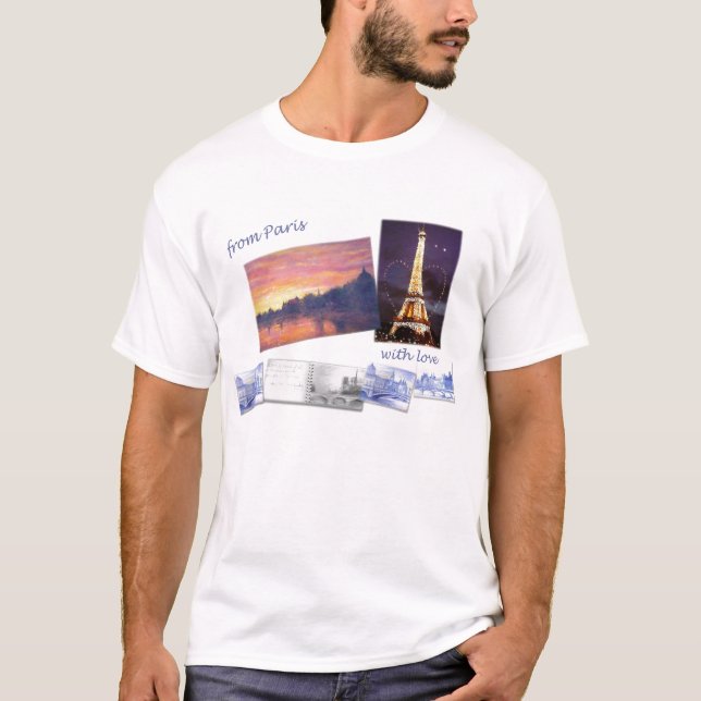 T-SHIRT SOUVENIR DE PARIS DE TOUR EIFFEL (Devant)