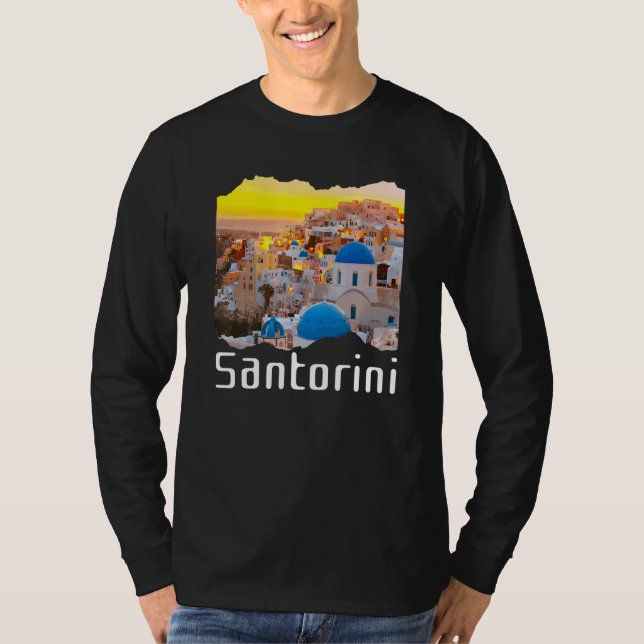 T-shirt Souvenir de Santorin Grèce (Devant)