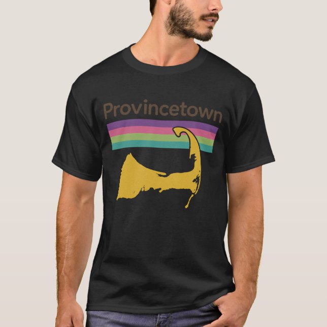 T-shirt Souvenir de style les années 70 rétro Provincetown (Devant)