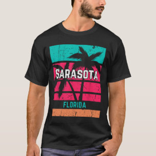 T-shirt Souvenir de vacances à Sarasota Floride Surf Vinta