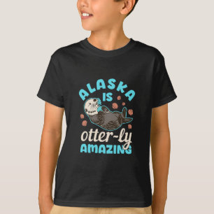 T-shirt Souvenir de vacances de loutre de mer d'Alaska