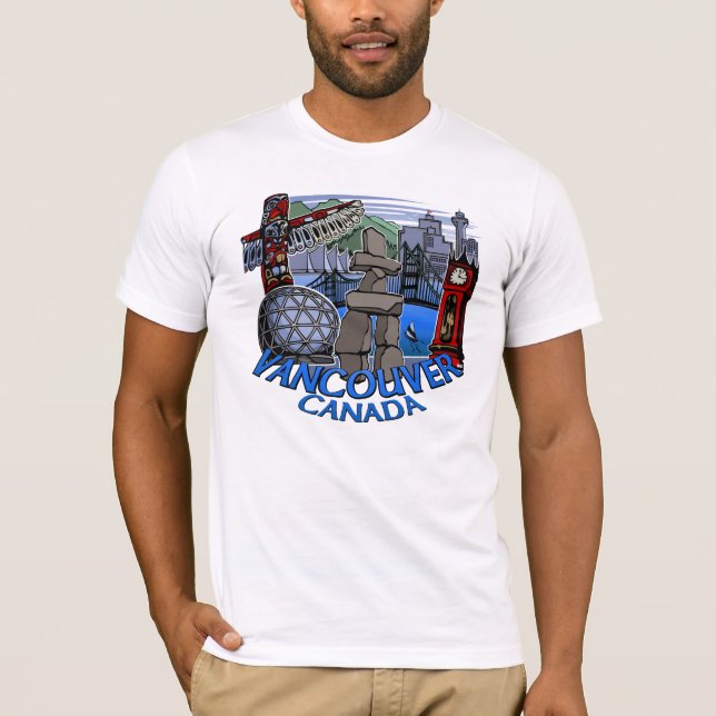 T-shirt Souvenir de Vancouver Landmark Art Tee - s (Devant)