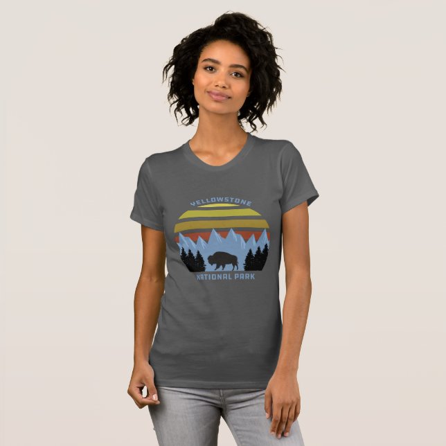 T-shirt Souvenir du parc national de Yellowstone (Devant entier)