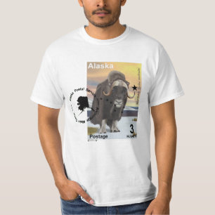 T-shirt Souvenir du timbre de Muskox
