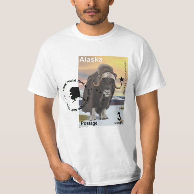 T-shirt Souvenir du timbre de Muskox (Devant)