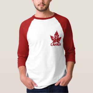 T-Shirt souvenir feuille d'érable rétro de jersey