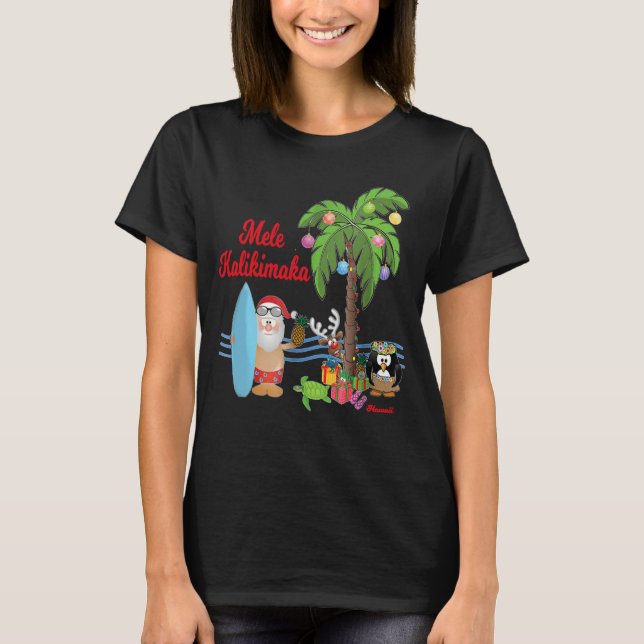 T-shirt Souvenir hawaïen de Noël de Mele Kalikimaka (Devant)