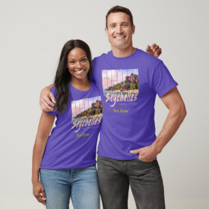T-shirt Souvenir indien de l'Ocean vintage sunset