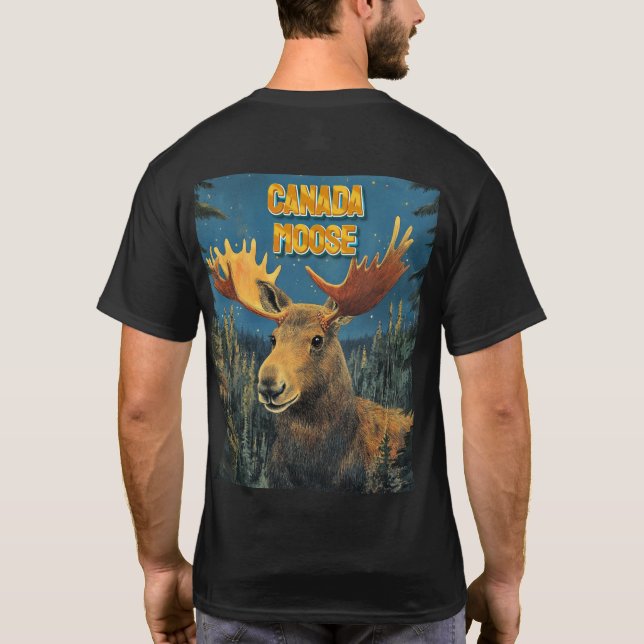 T-shirt souvenir Majestic Moose Canada (Dos)