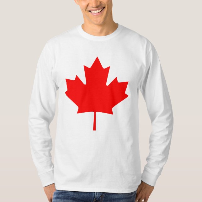 T-shirt Souvenir rouge de feuille d'érable du Canada (Devant)