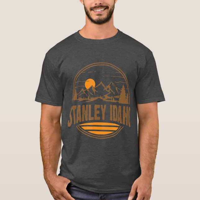 T-shirt Souvenir vintage Stanley Idaho Mountain Randonnée (Devant)