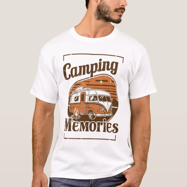T-shirt Souvenirs de camping, design (Devant)