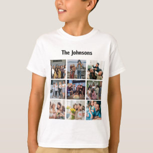 T-shirt Souvenirs de famille 9 Grille de photos Collage pe