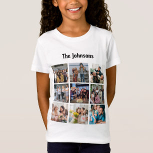 T-Shirt Souvenirs de famille 9 Grille de photos Montage pe